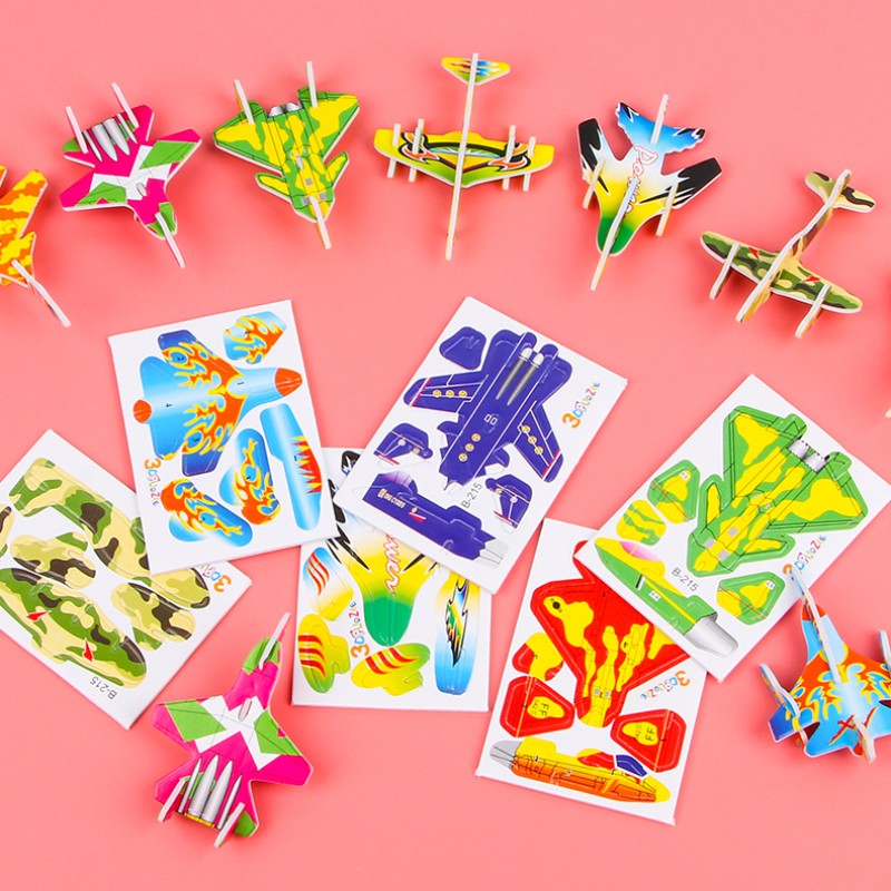 Model Kit Dinosaur - 10pcs Creative Cute Paper Plane Puzzle