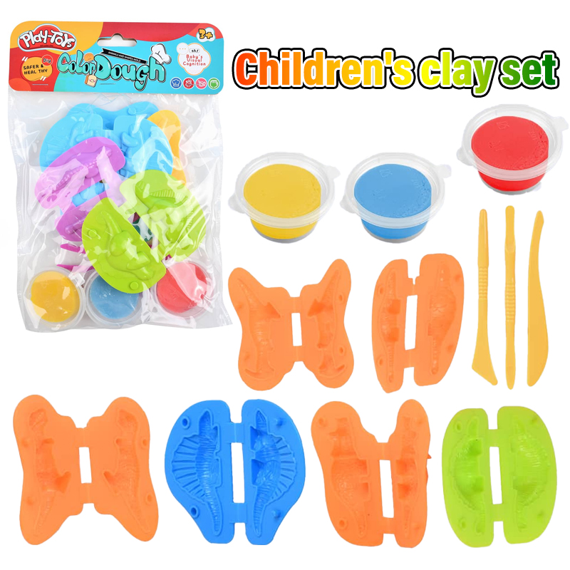 Model Kit Dinosaur - Dinosaur Play Dough Set with Molds