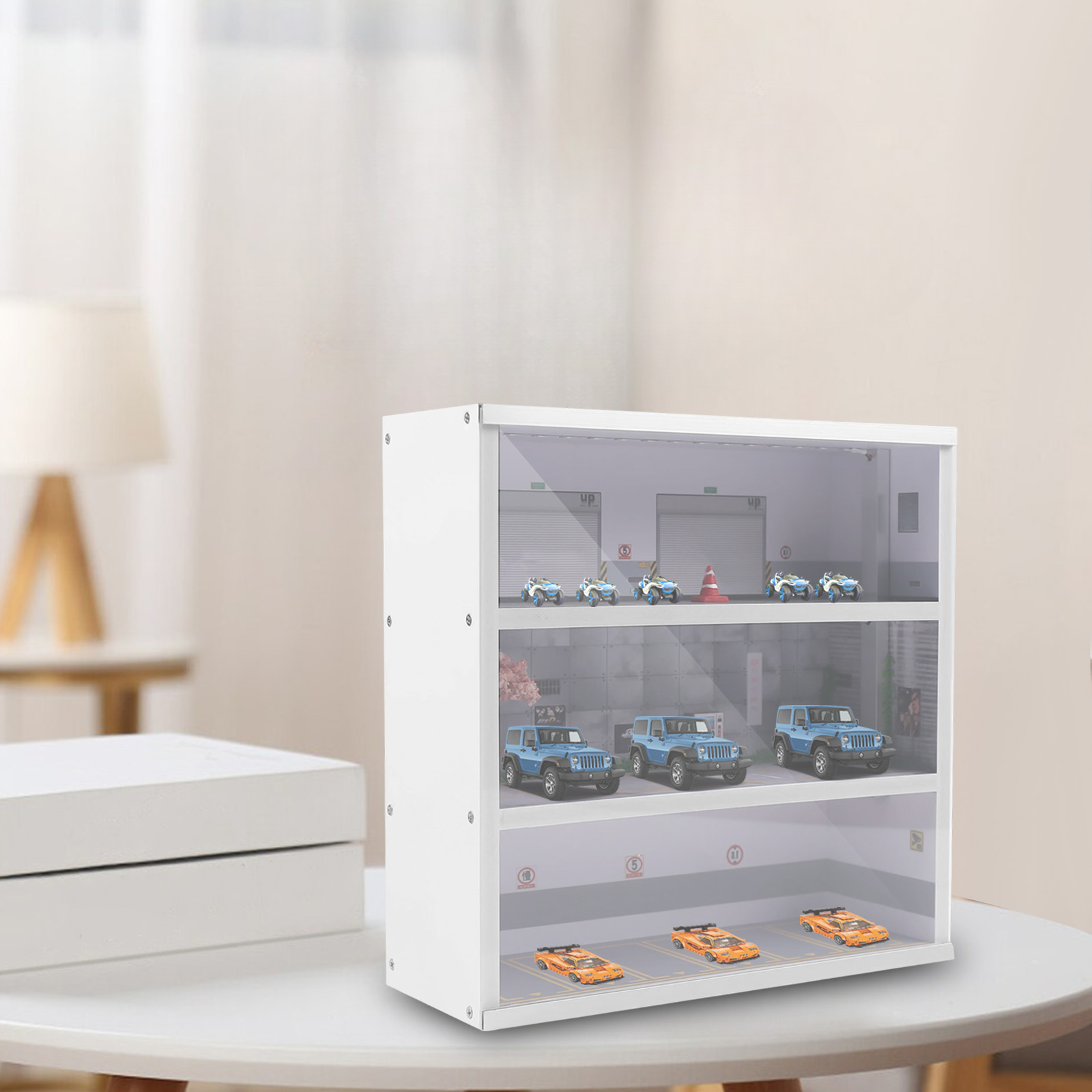 Model Kit Display Case - 1:64 Simulation Diorama Parking Lot Display