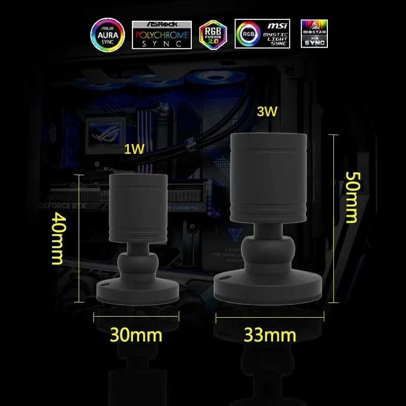 QITU 1W 3W ARGB 5V 3Pin Header - Model Kit Display Case review and price