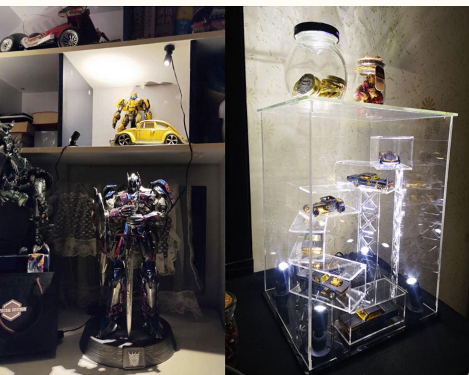 A Group of 4 Pcs LED Spots Lig - Model Kit Display Case review and price