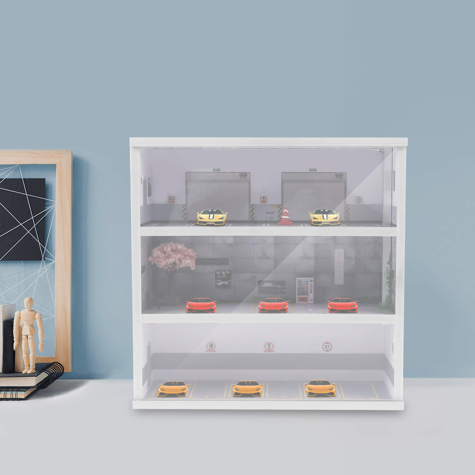 1:64 Scale Car Garage Diorama  - Model Kit Display Case review and price