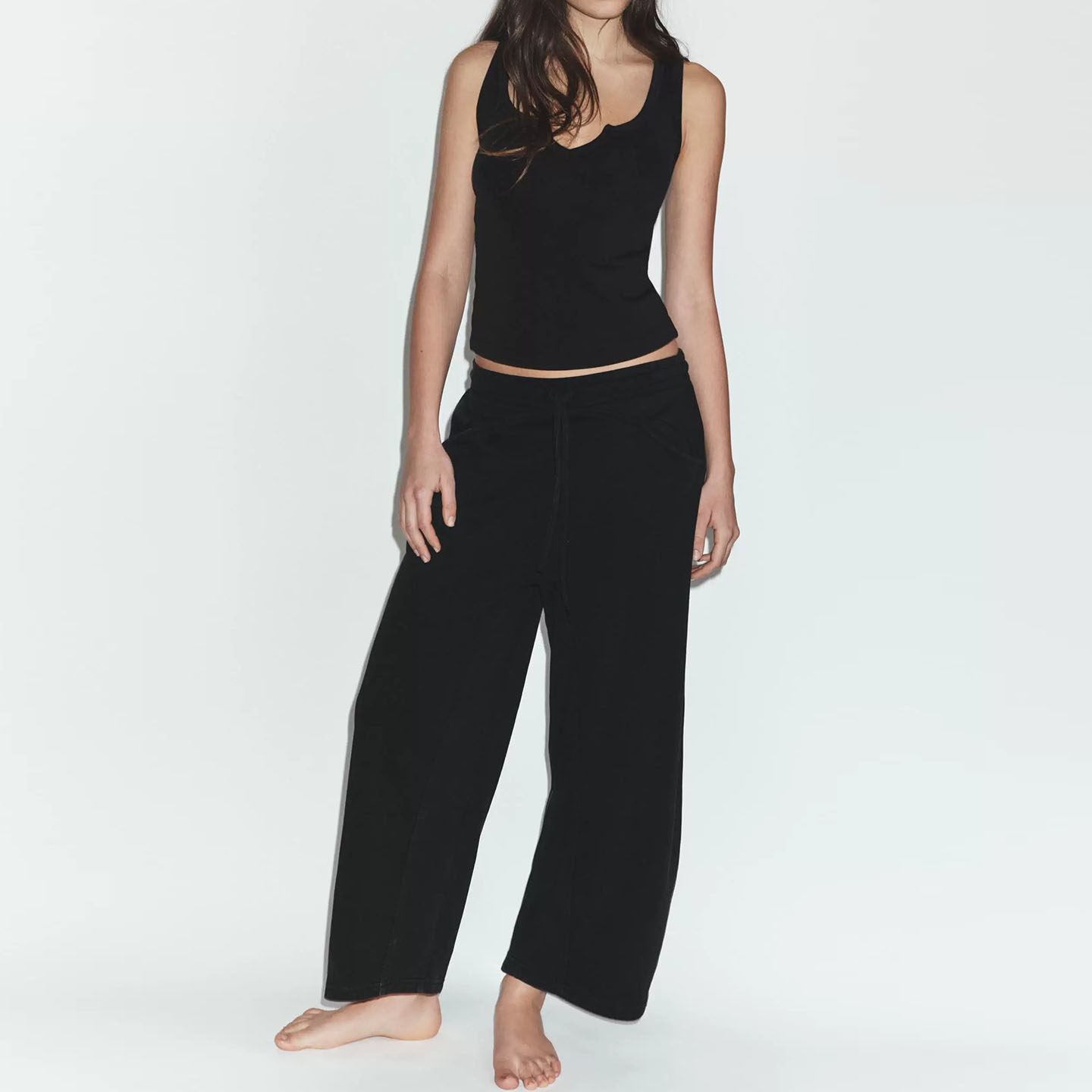 Women's round Neck Sleeveless  - Wash Effect Set review and price